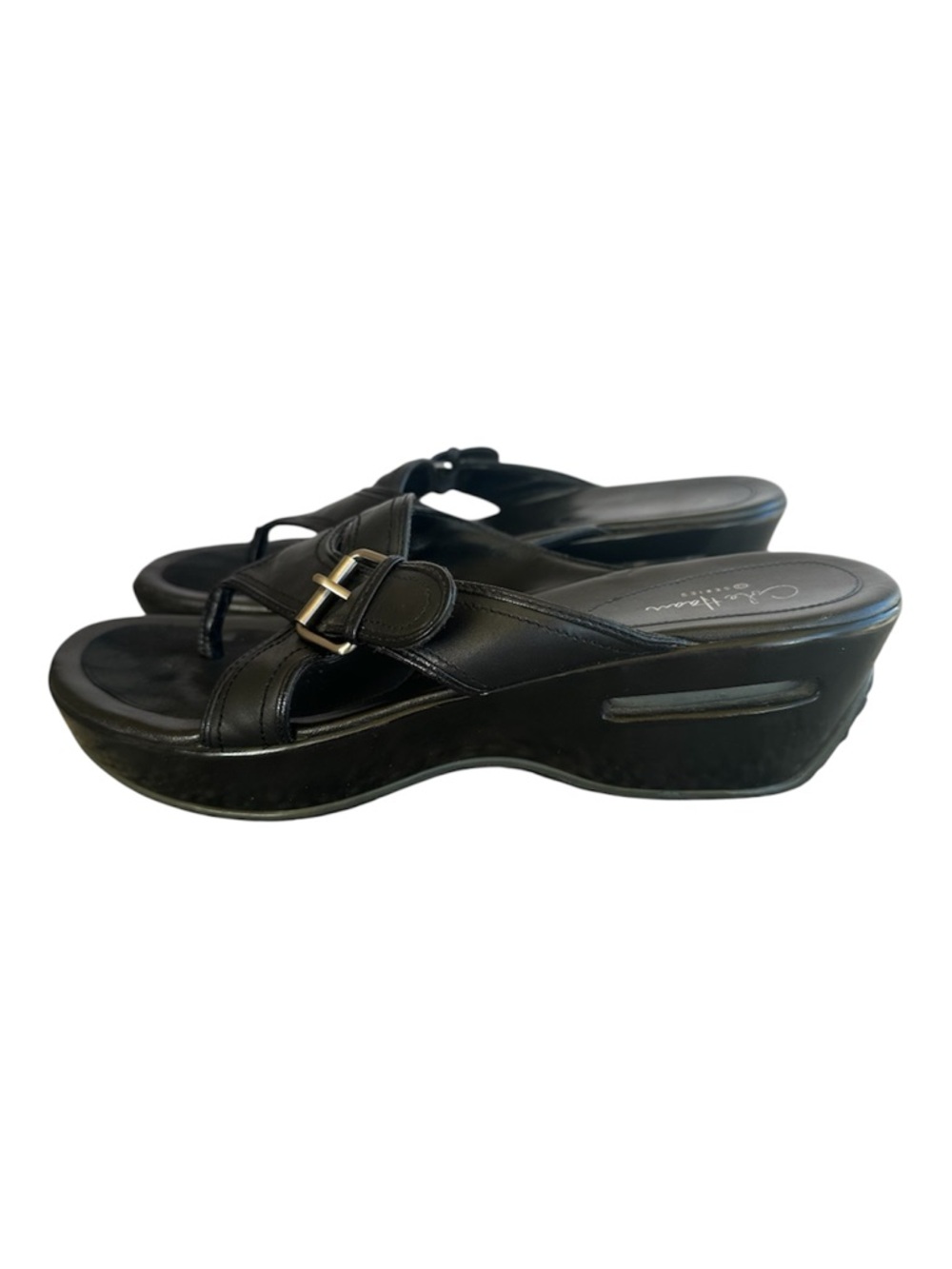 Cole Haan Air Darby Wedge Slide G Series Womens Black Slip on Sandals Size 9 B
